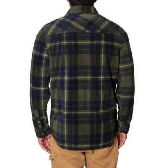 Freedom Foundry Men’s Long Sleeve Green/Blue Plaid Fleece Shirt XXL NWT - Picture 2 of 15